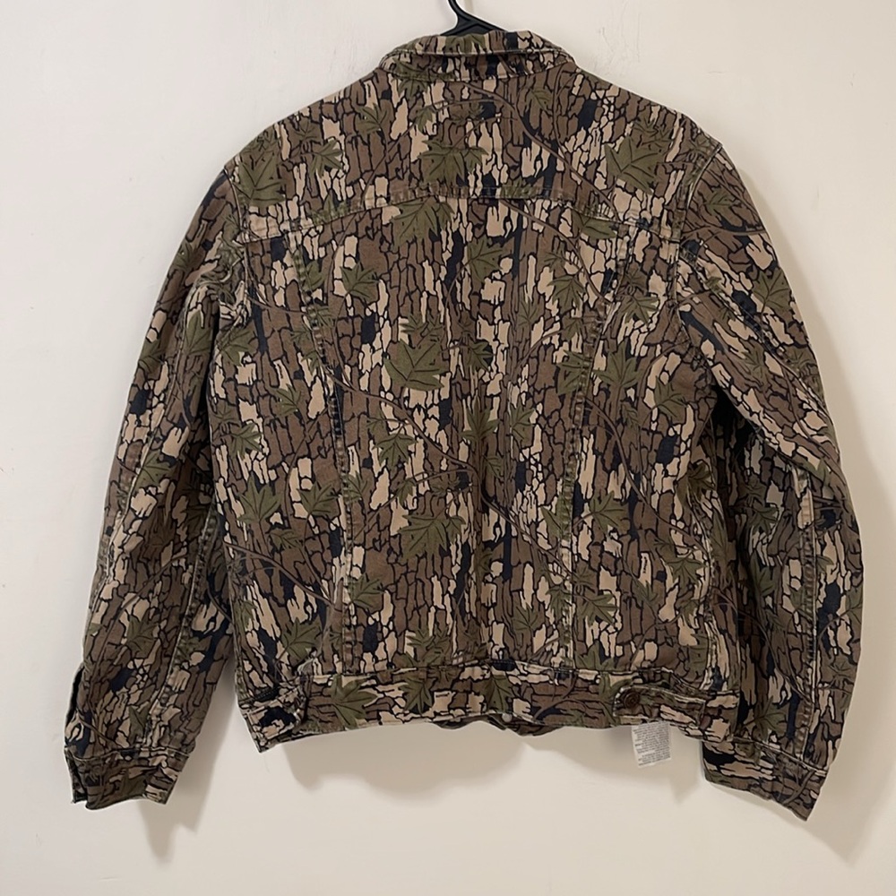 ☀️Sale☀️ Supreme x Levi’s Bark Camo Sherpa Trucker Jacket FW 2013 size large - Picture 6 of 10
